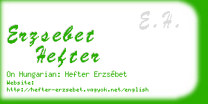 erzsebet hefter business card